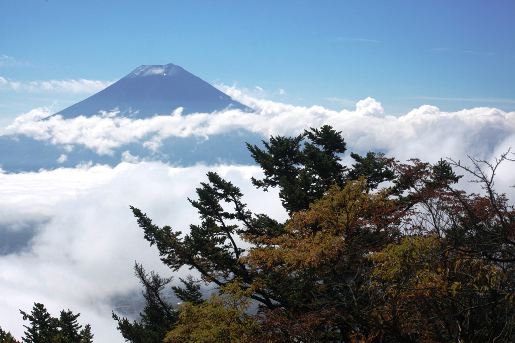 三つ峠山頂よりの富士山