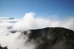 富士山と三つ峠山荘