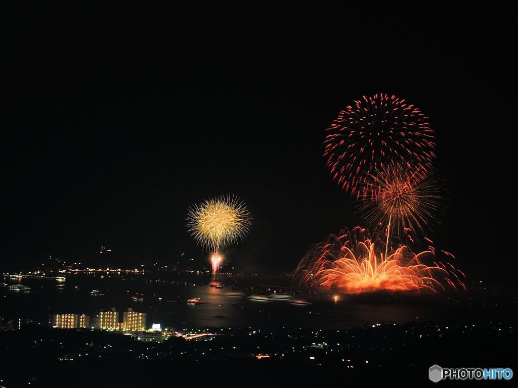今年は開催中止の宮島花火