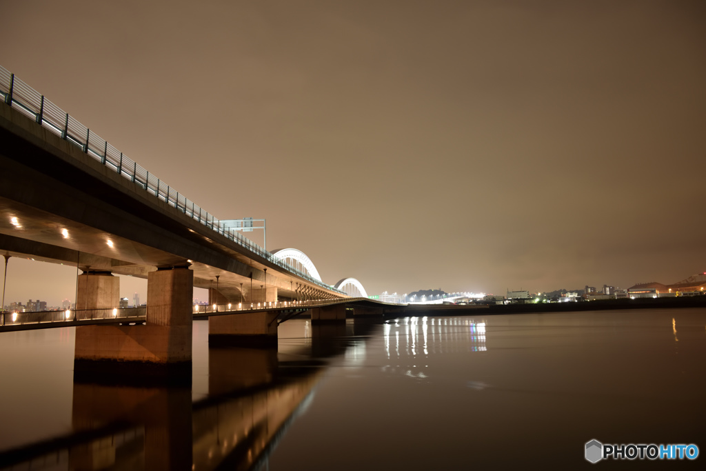 夜の太田川大橋２