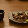 砂ズリとそら豆のガーリックソテー