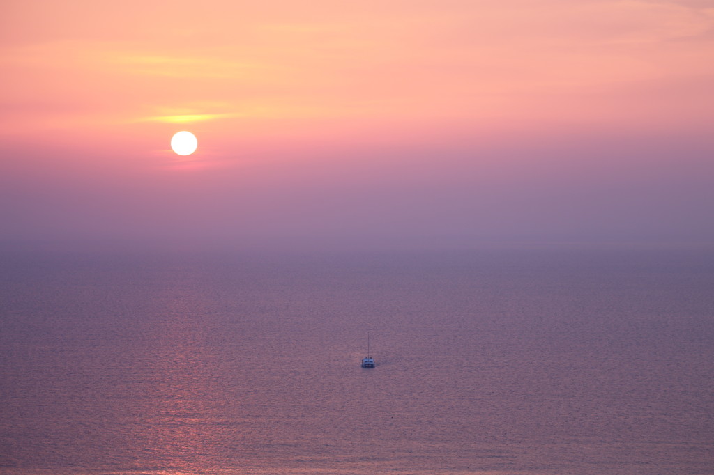 沖縄の海 夕日