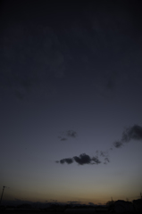 広い空の下で
