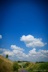 青空の下で