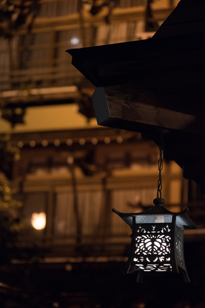 渋温泉街（夜）