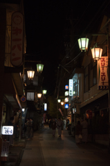 渋温泉街（夜）