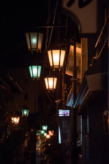 渋温泉街（夜）