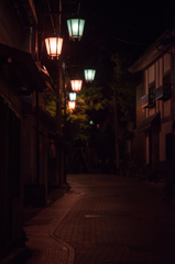 渋温泉街（夜）
