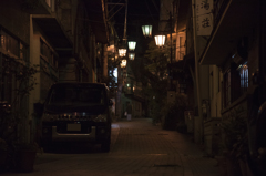 渋温泉街（夜）