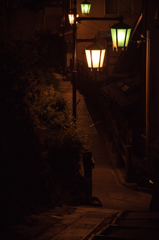 渋温泉街（夜）