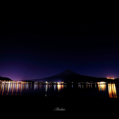 Silhouette of  Mt. Fuji
