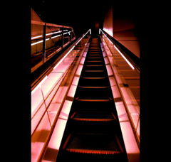 pink stairs