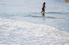 on the beach