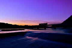 鉄橋の夕景