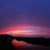 夕空に掛る橋