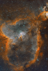 ハート星雲の中心部