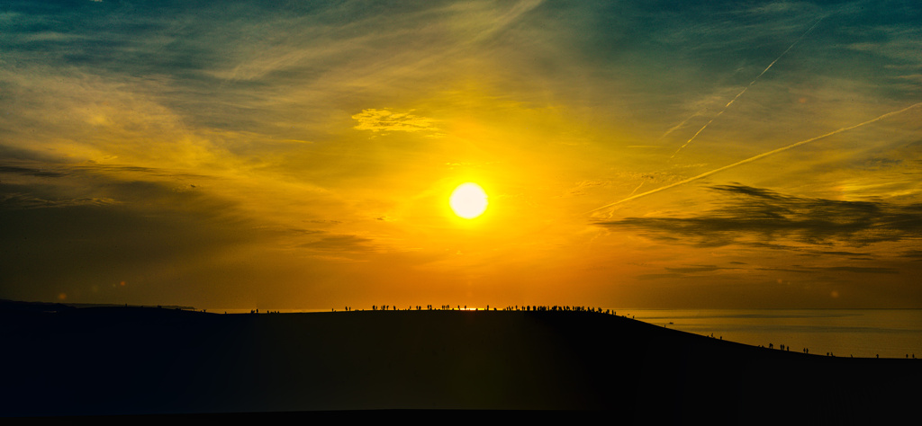 砂丘の夕日