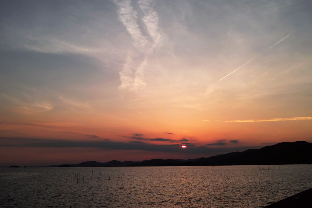 夕日