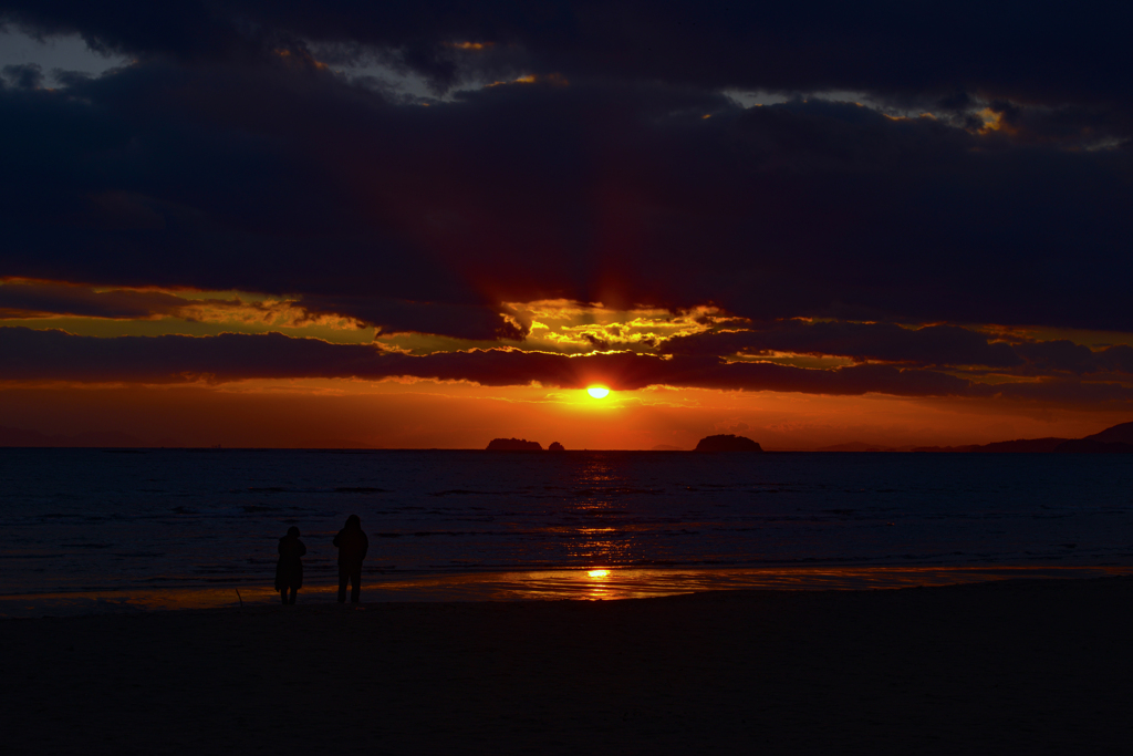 それぞれの夕日