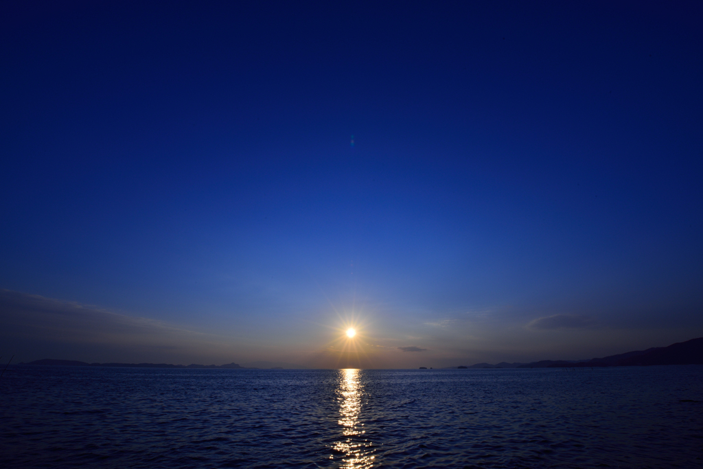 元日の夕日