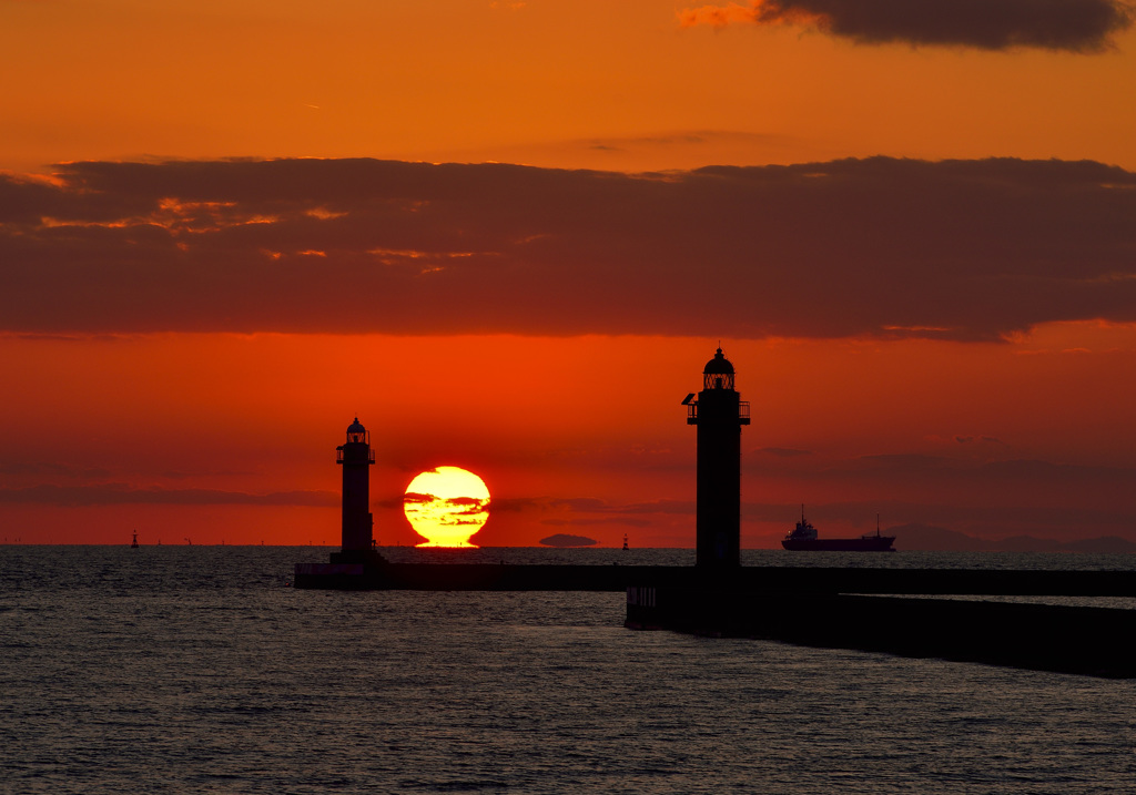 27日の夕日
