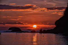 5日の夕日