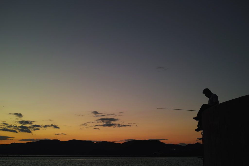 釣果を待つ