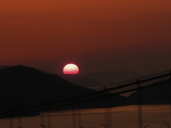 瀬戸内海の夕日