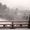 京都 清水舞台の雪風景