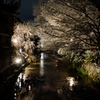 京都 白川の雪夜
