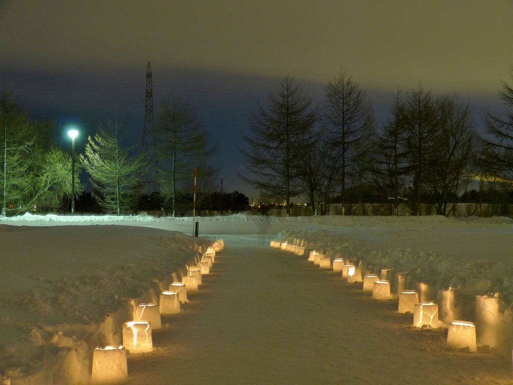 モエレ沼公園　雪キャンドル