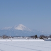 滋賀 高月 雪の田野