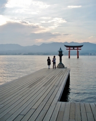 宮島 厳島神社での旅人