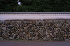 京都 栗棘庵 石塀の趣
