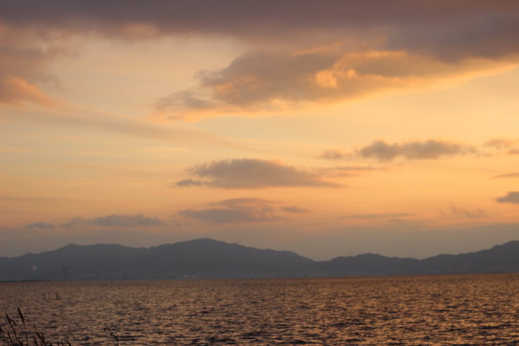 琵琶湖の夕日４