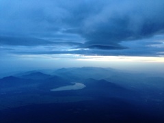 富士山9.5合目からの眺め