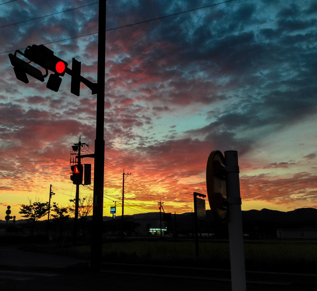 朝焼けの空　iPhone5