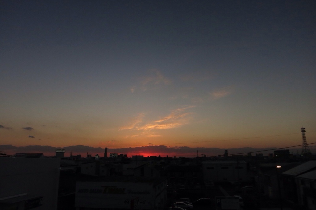 今日の夕暮れ