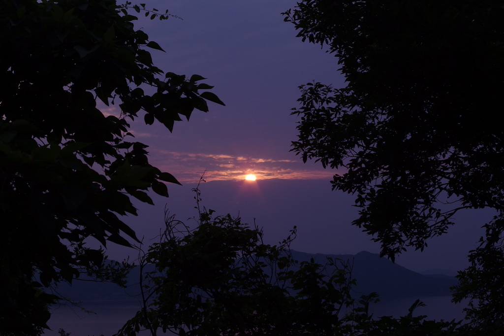 大串半島からの夕日