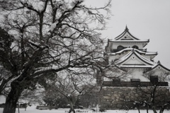 Snow-covered HIKONE Castle