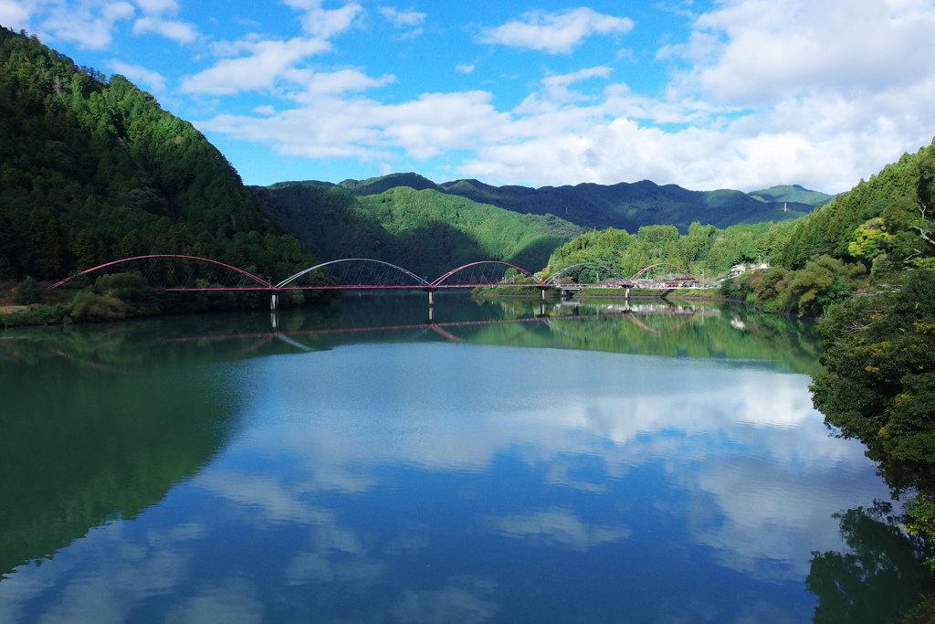 天竜川の秋晴れ