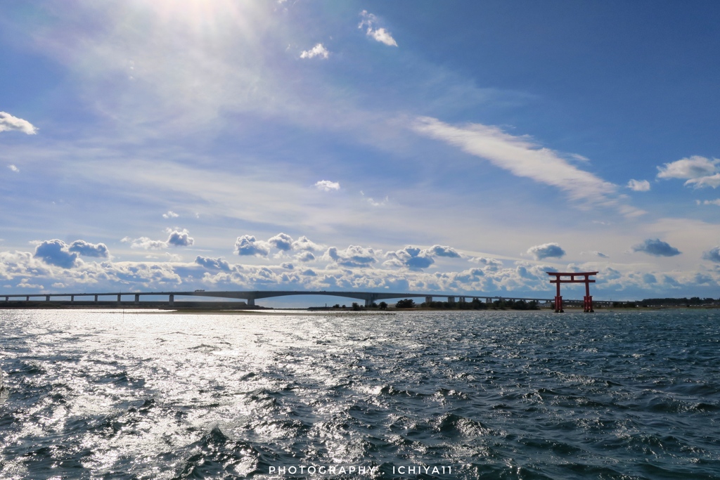 浜名大橋へ吹き抜ける