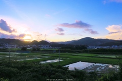 梅雨明けの井伊谷夕景