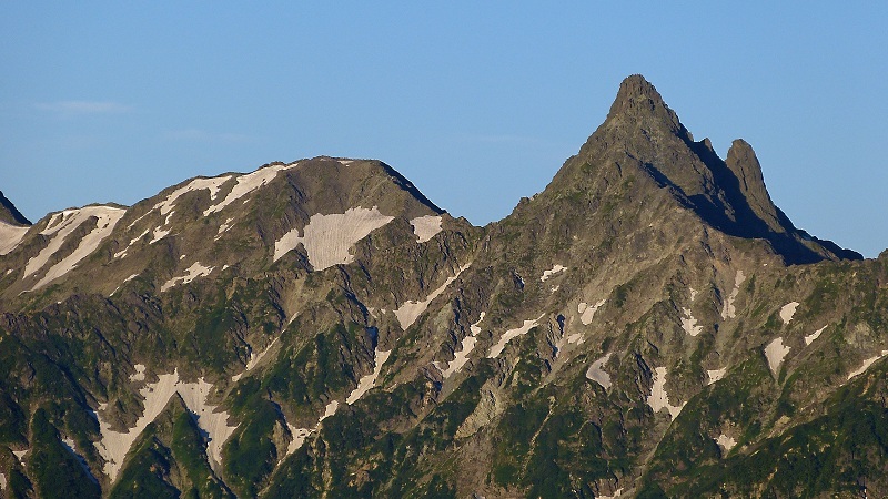 燕岳からの槍ヶ岳（3180m）