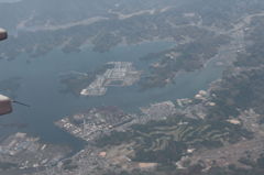 飛行機から見えた風景