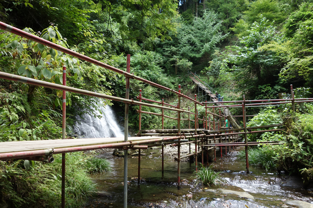 谷底の橋