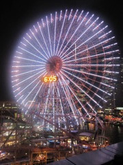 万葉倶楽部から見たコスモクロック