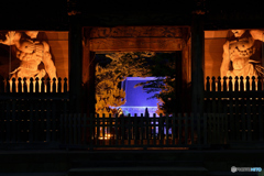 称名寺仁王門と金堂のライトアップ
