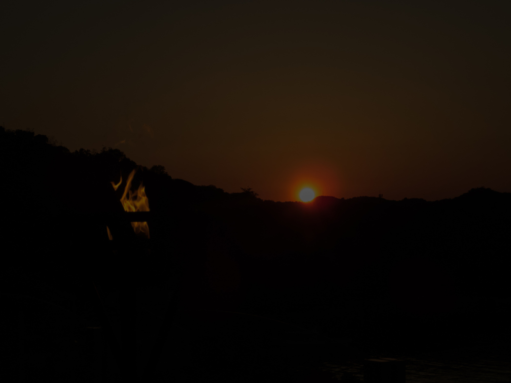 庵治観光ホテルから見る夕日