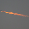 茜色の飛行機雲